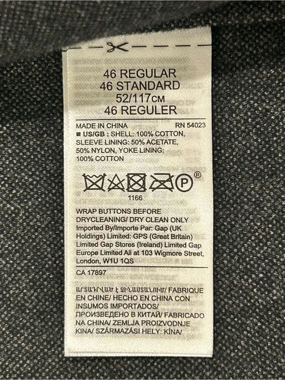 Banana Republic Men's Dark Gray Two-Button Blazer 46R Cotton Topcoat Modern Slim